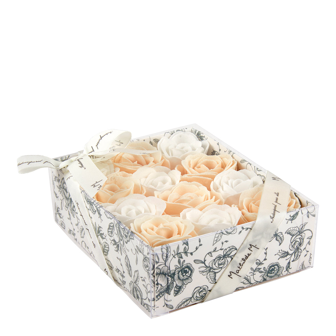 Caixa Lâminas sabão Rosas