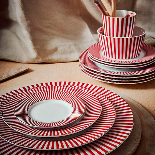 Prato Refeição 26,5cm Stripes Rosa
