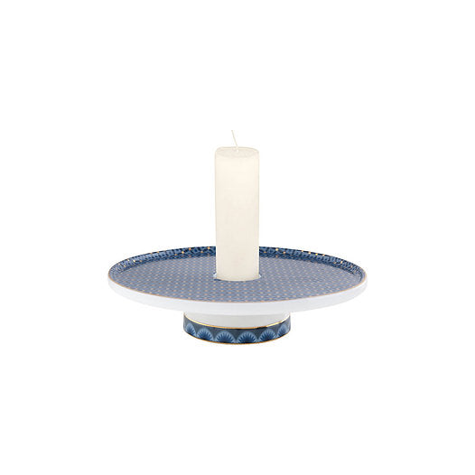 Castiçal Stitch Azul 14cm