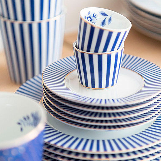 Prato De Refeição 26,5cm Stripes Azul