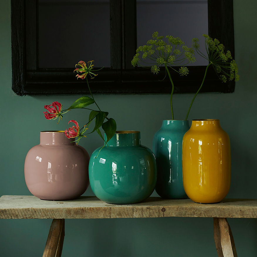 Vaso 14cm Oval Azul