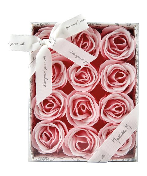 Caixa Lâminas sabão Rosas