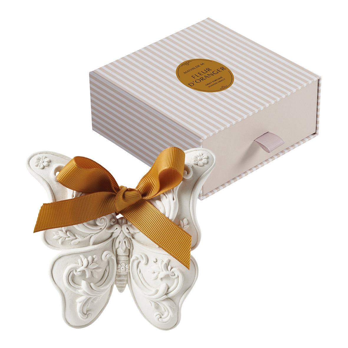 Borboleta Grande Gesso Fleur D'Oranger
