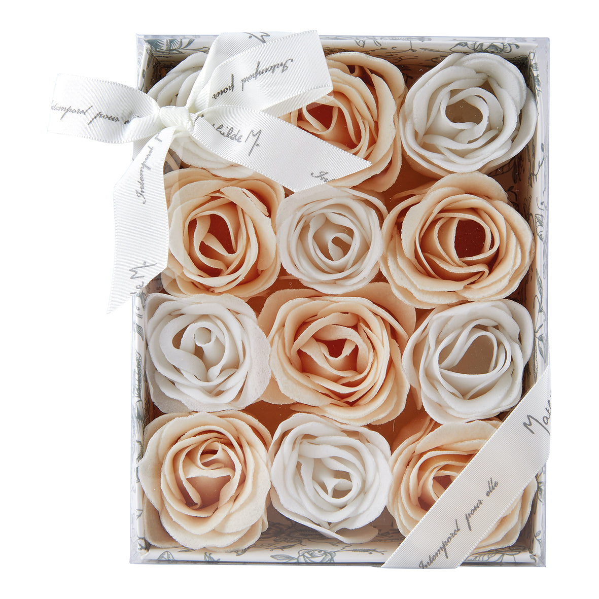Caixa Lâminas sabão Rosas