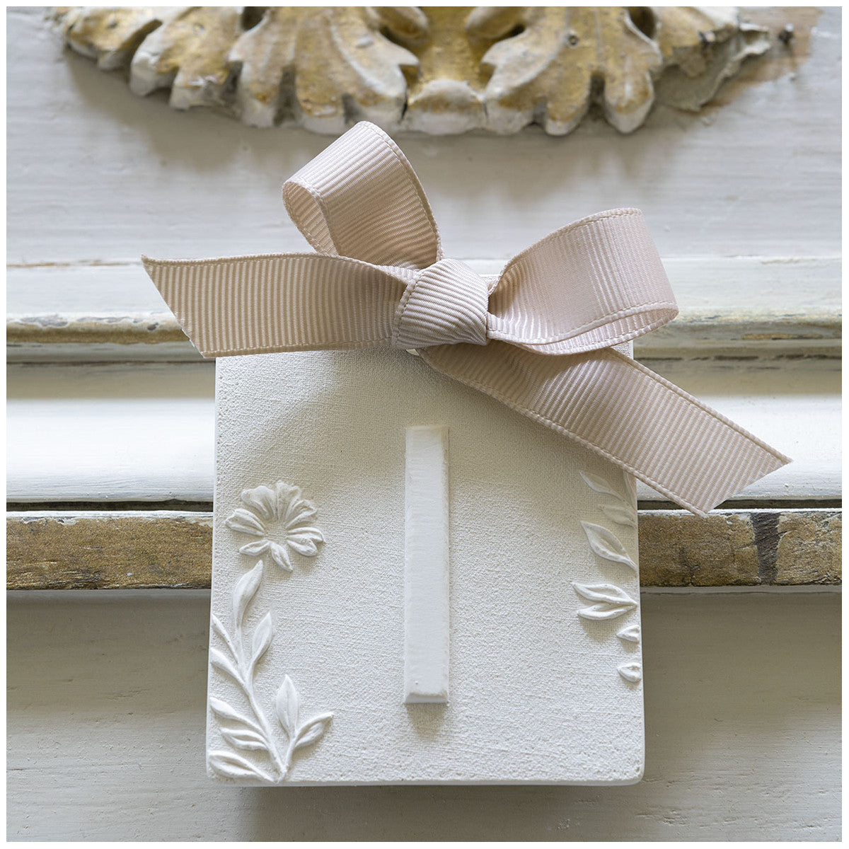 Letra I Gesso Fleur de Cotton