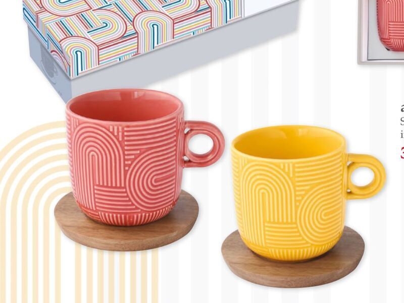 Conj 2 chavenas 250ml c/acacia take a loop EL