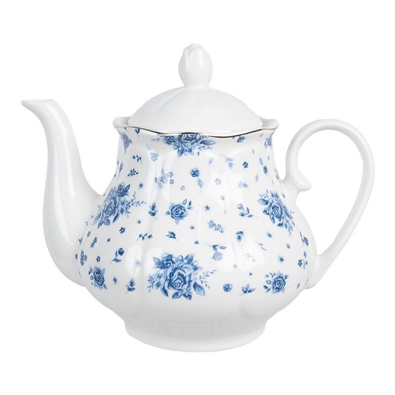 Bule Vintage Floral Azul C&E