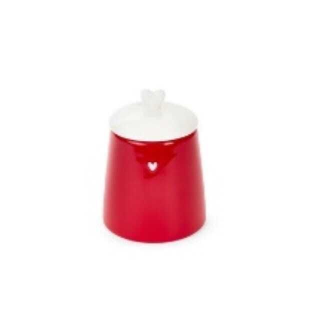 Açucareiro vermelho coração 400 ML NS