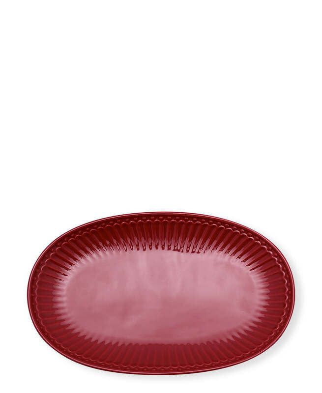 Prato Oval Alice Vermelho GG