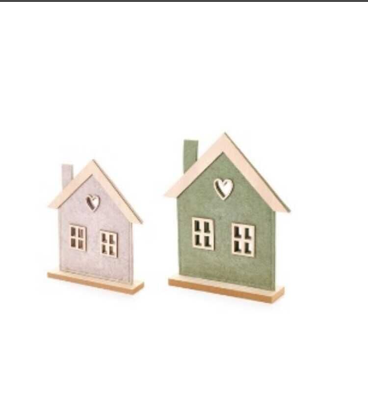 Set 2 casas verde/beje NS