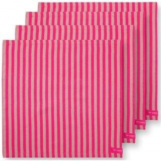 Conj. 4 guardanapos Riscas Rosa PIP