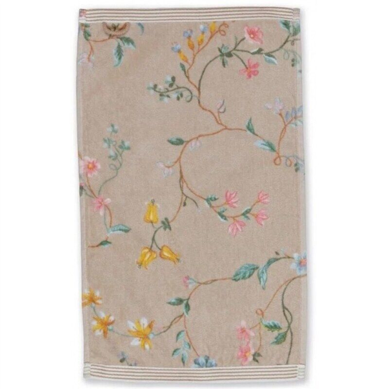 Toalha mãos le Fleurs khaki PIP