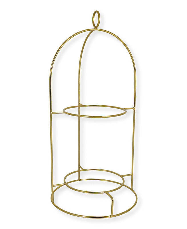 Cake stand 2 andaress metal dourado GG