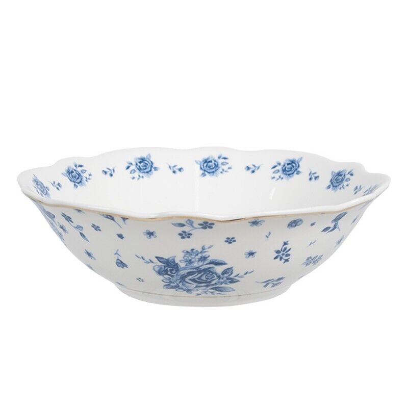 Taça Vintage flores azuis C&E