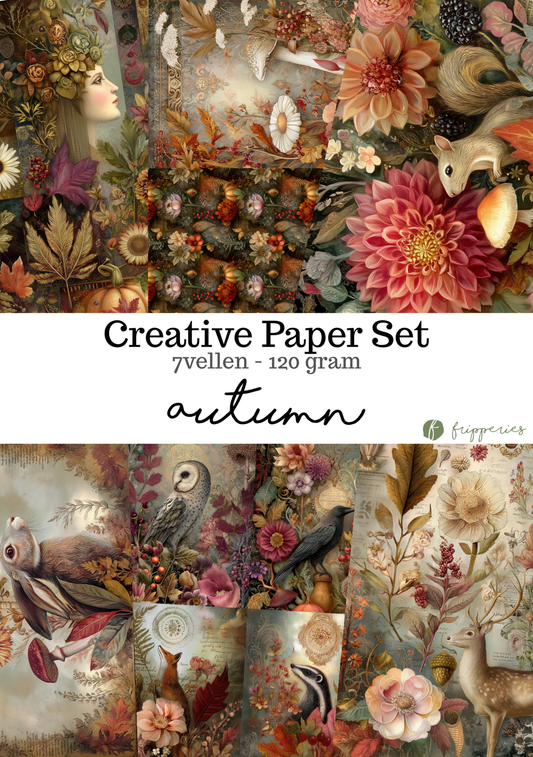 Outono | Conjunto Criativo de Papel — Enfeites