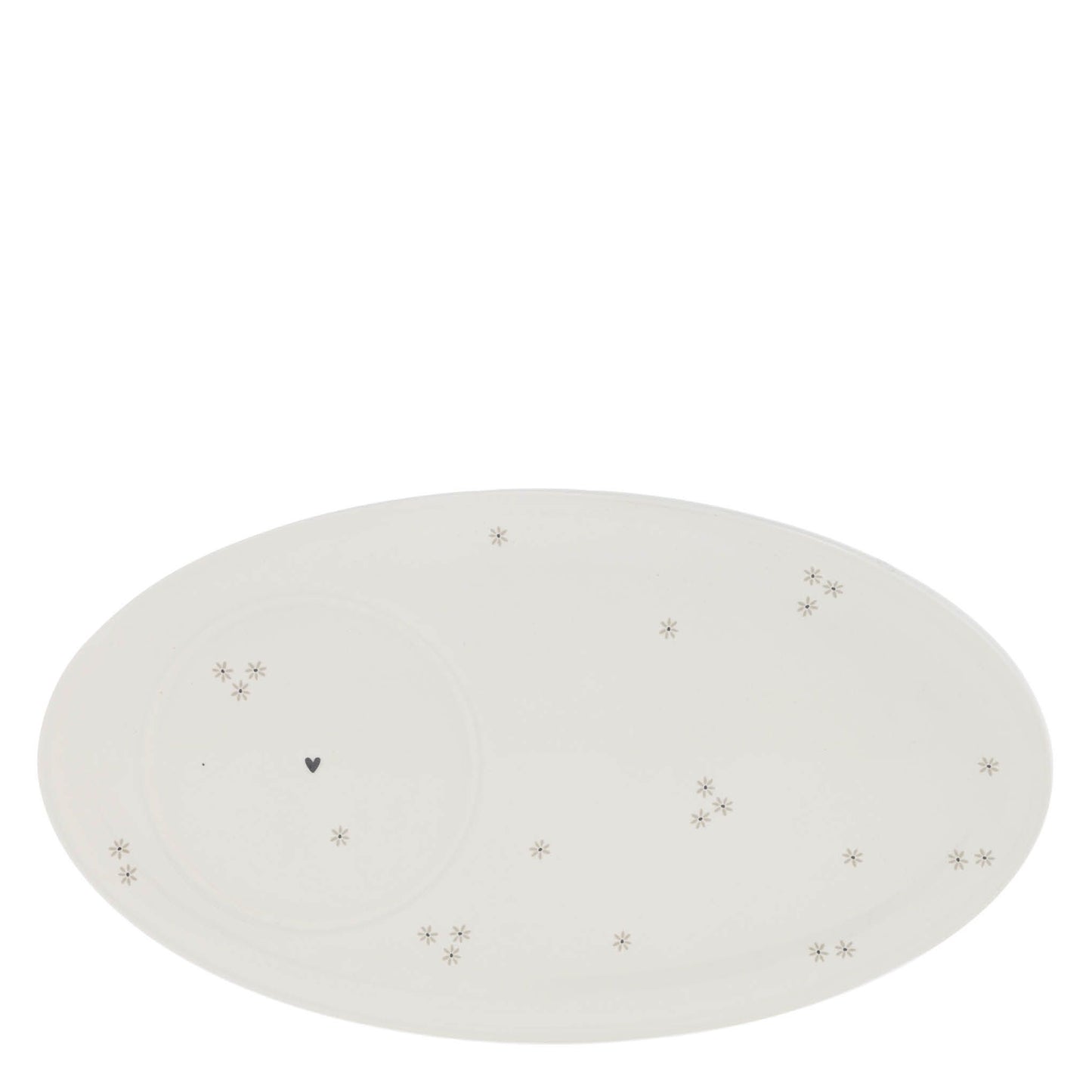 Prato Oval White/Little flowers