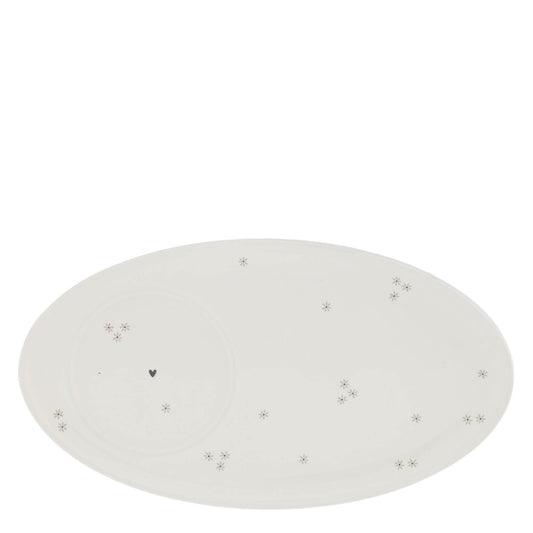 Prato Oval White/Little flowers