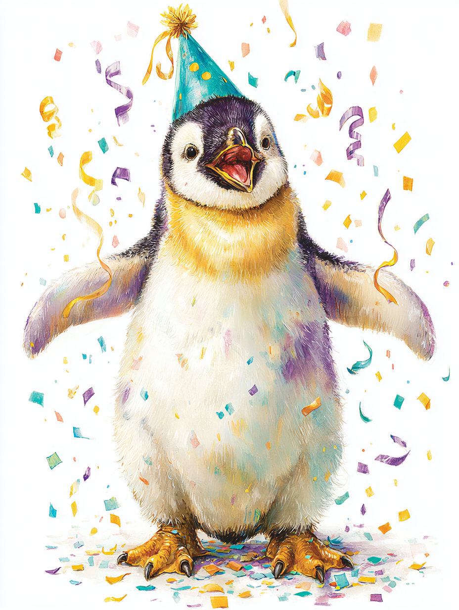 Festa: Pinguim | Cartão Frivolices