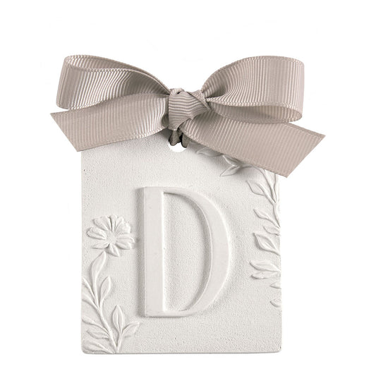 Letra D Gesso Fleur de Cotton