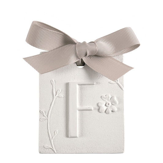 Letra F Gesso Fleur de Cotton