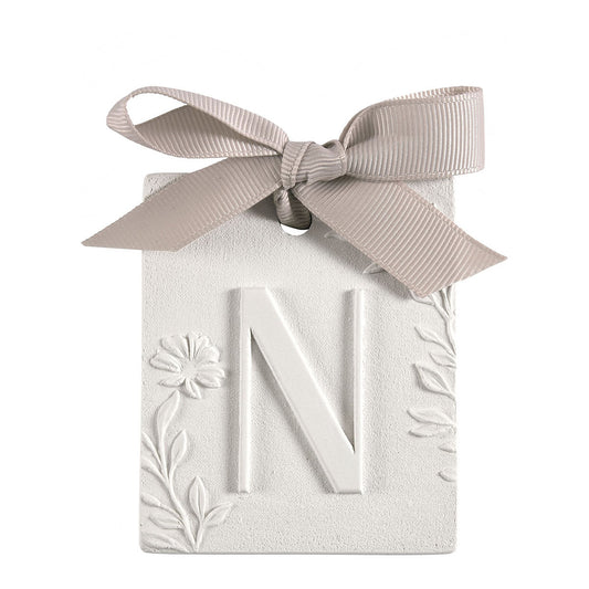 Letra N Gesso Fleur de Cotton