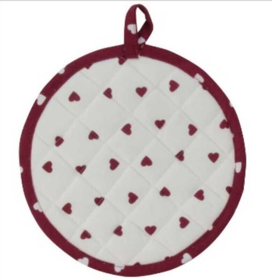 Pega redonda corações vermelha NS