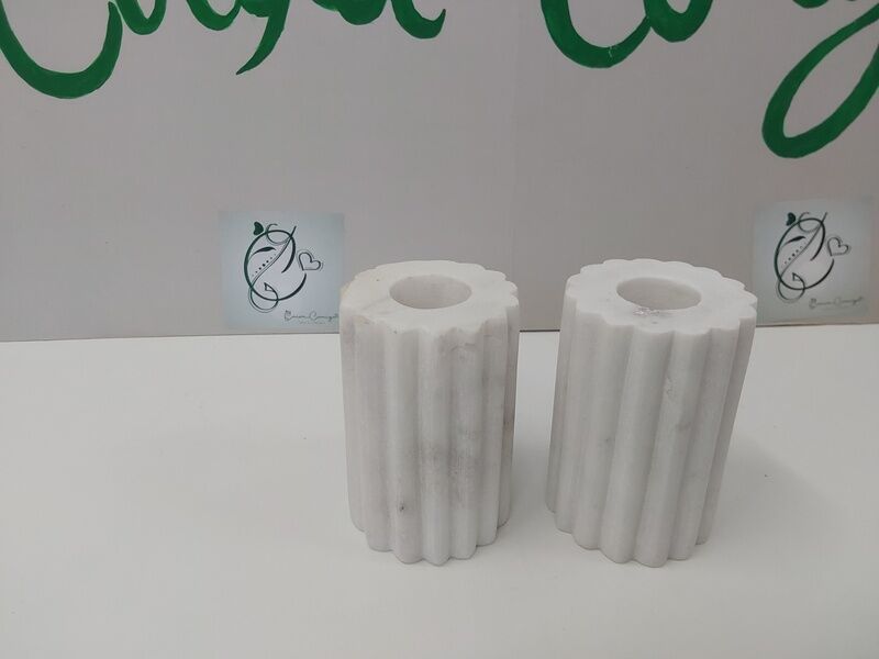 Castiçal white fluted S GG