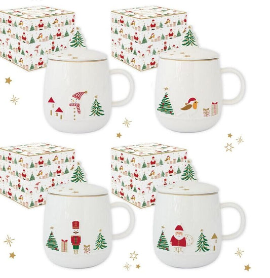Caneca c/infusor Let it Snow EL