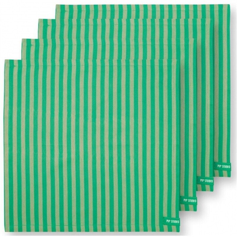 Conj. 4 guardanapos Riscas Verde  PIP