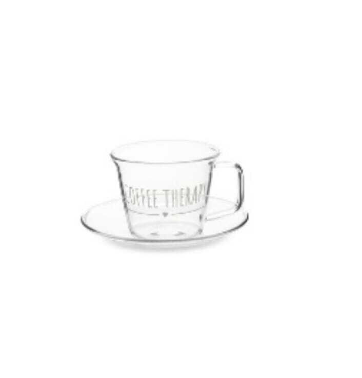 Chávena expresso c/pires "COFFEE" vidro NS