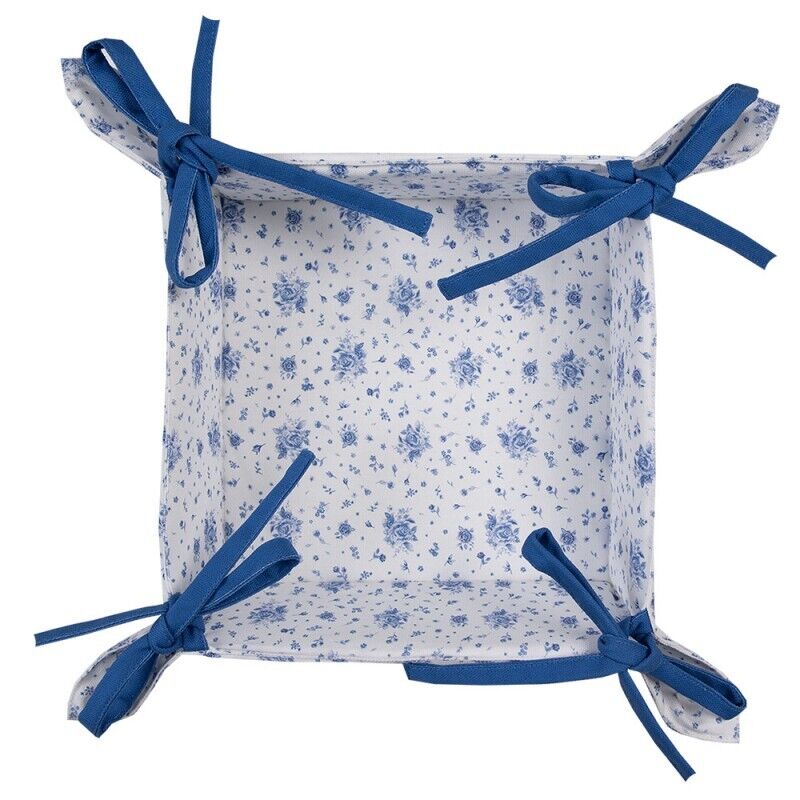 Cesto pão Vintage Floral Azul C&E